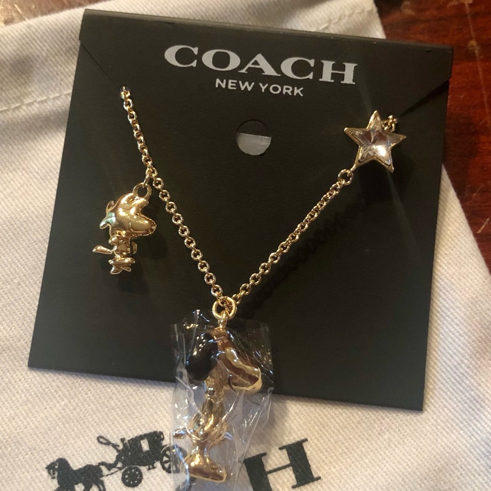 Coach X Peanuts NWT Snoopy and Woodstock Necklace w/ Dustbag